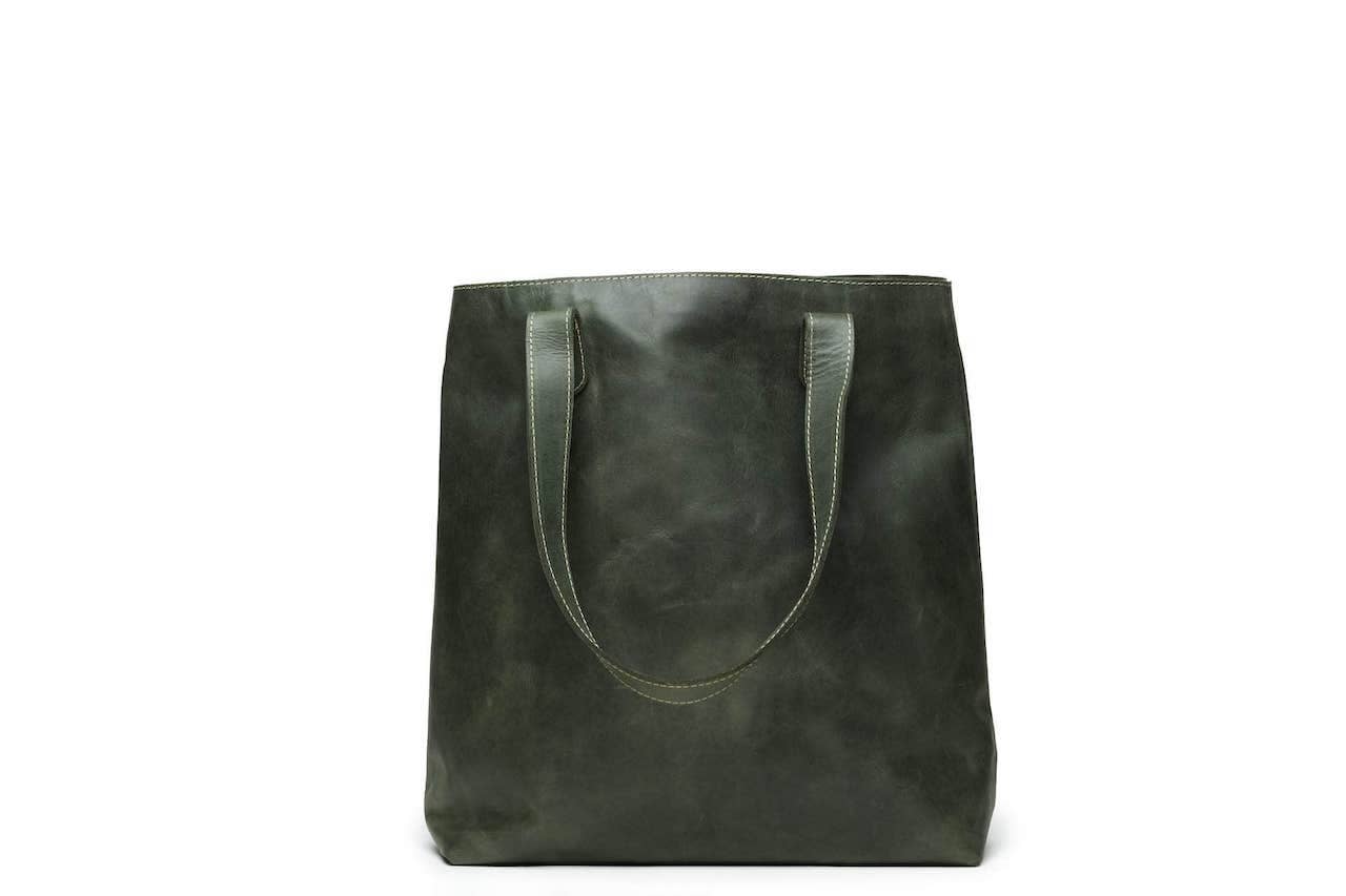 Hanna Leather Tote | Forest Green